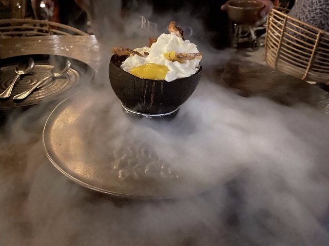 Dessert served on a cloud